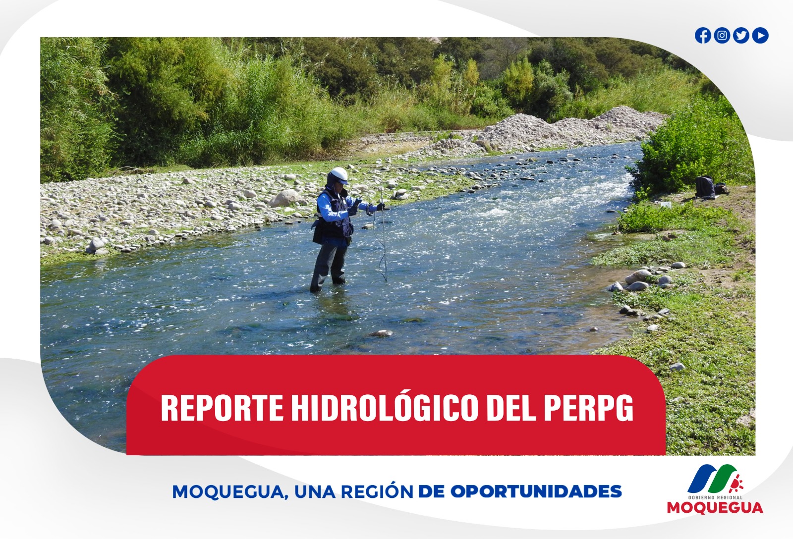 El Proyecto Especial Regional Pasto Grande comparte reporte Hidrológico del monitoreo “Medición de caudal y calidad del agua en el rio Moquegua”