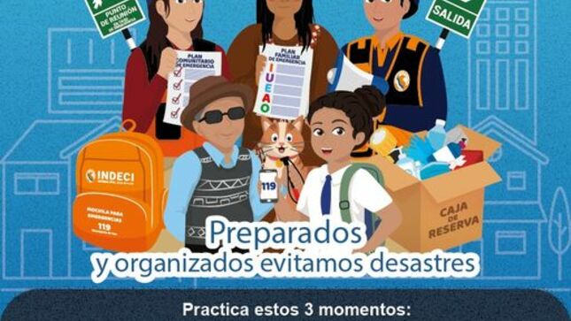 Preparados y organizados evitamos desastres.
🗓15 De Agosto 
🕑3:00 p.m.