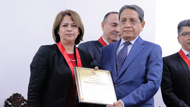 Corte Superior del Callao rindió homenaje al ex presidente Pedro Cueto Chumán durante la ceremonia por el Día del Juez