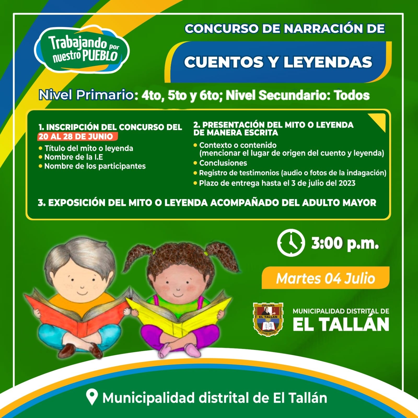 Concurso de Narración de Cuentos, Mitos y Leyendas del Distrito