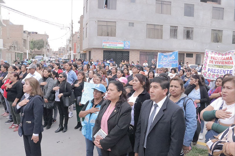 Pobladores de Oquendo - Callao respaldaron la pronta construcción de un módulo de justicia en su localidad