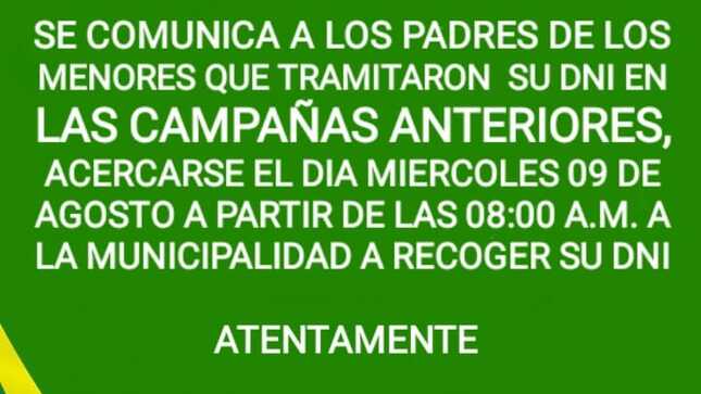 Comunicado Municipal