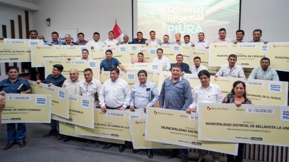GORE Piura transfiere más de S/ 39 millones a distritos de la región