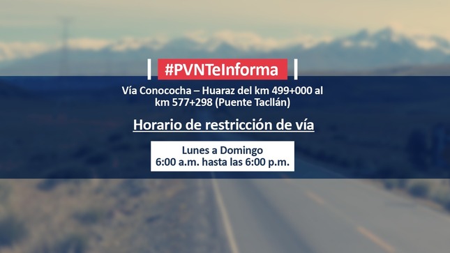 Áncash: Se inician intervenciones de conservación en la vía Conococha- Huaraz