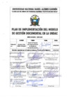 Vista preliminar de documento Plan de Implementación del Modelo de Gestión Documental en la UNDAC