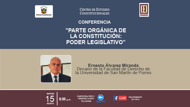 CEC del TC organiza la conferencia “Parte orgánica de la Constitución: Poder Legislativo”