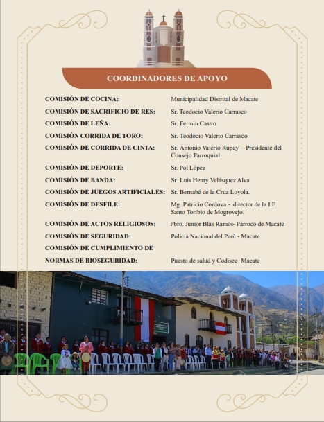 FIESTA PATRONAL EN HONOR A SANTO TORIBIO ALFONSO DE MOGROVEJO