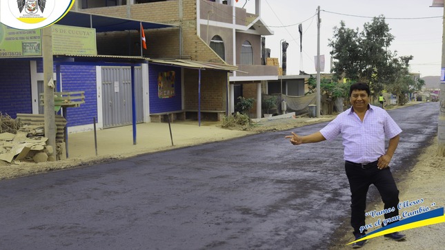 La Municipalidad Viene Realizando el Asfaltado en la Avenida Santo Domingo de Villa Jardín Cucuya.