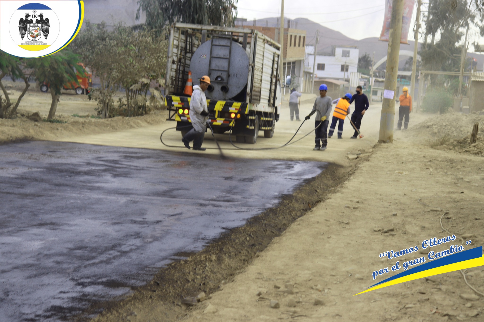 La Municipalidad Viene Realizando el Asfaltado en la Avenida Santo Domingo de Villa Jardín Cucuya.