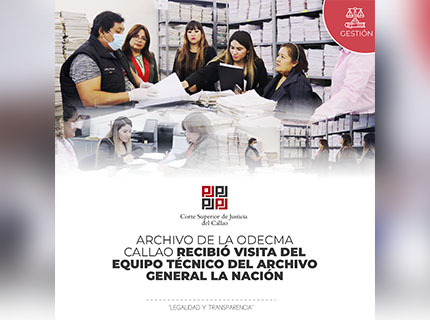 Archivo de ODECMA Callao recibe visita del Equipo Técnico del Archivo General de la Nación