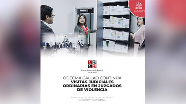 ODECMA Callao continúa visitas judiciales ordinarias a juzgados de violencia contra la mujer e integrantes del grupor familiar