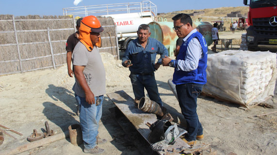 GORE avanza con perforación del pozo tubular de agua potable en A.H. Tierra Prometida