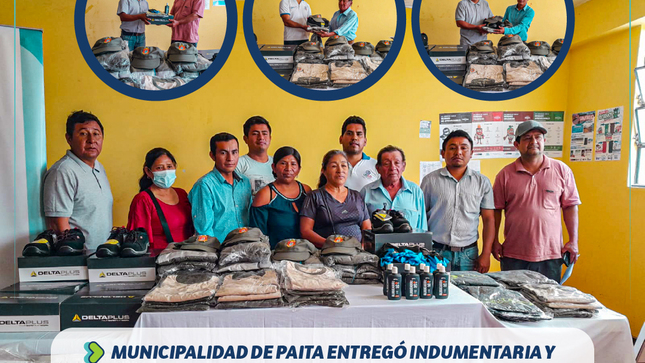 Municipalidad de Paita entregó indumentaria y EPP 