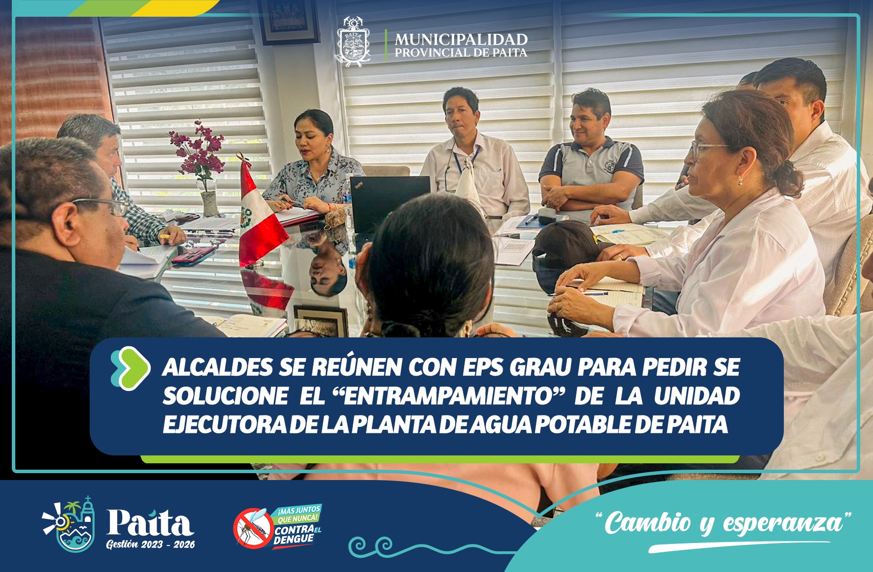 Alcaldes se reúnen con EPS Grau