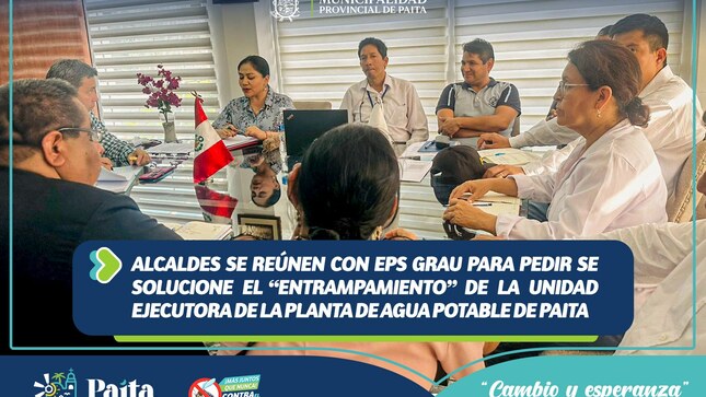 Alcaldes se reúnen con EPS Grau