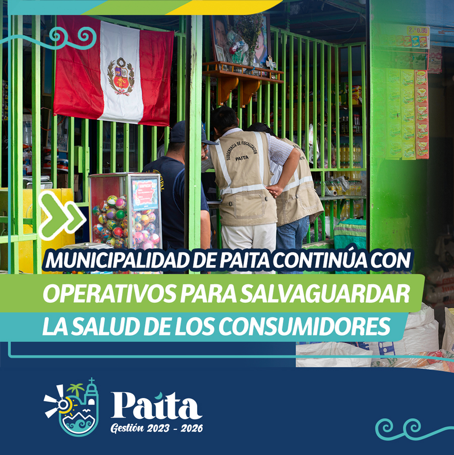 Municipalidad de Paita continúa con operativos