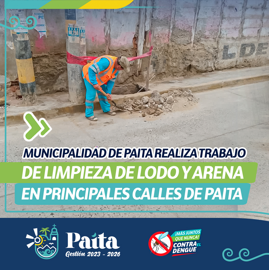 Municipalidad de Paita realiza trabajo de limpieza