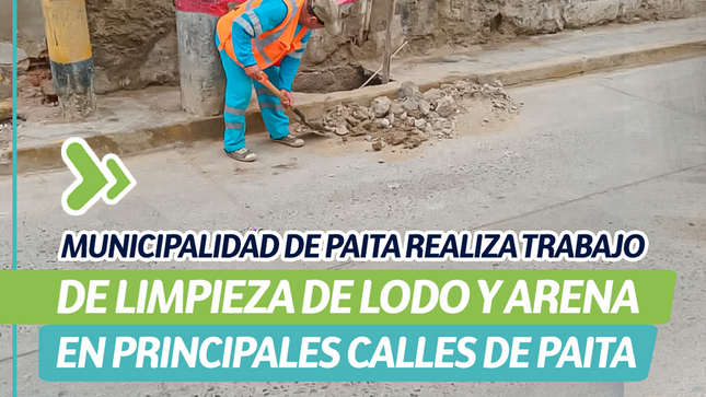 Municipalidad de Paita realiza trabajo de limpieza 
