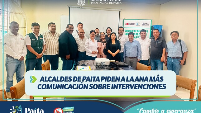 Alcaldes de Paita piden a la ANA