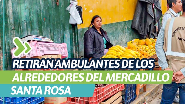 Retiran ambulantes de los alrededores del Mercadillo Santa Rosa