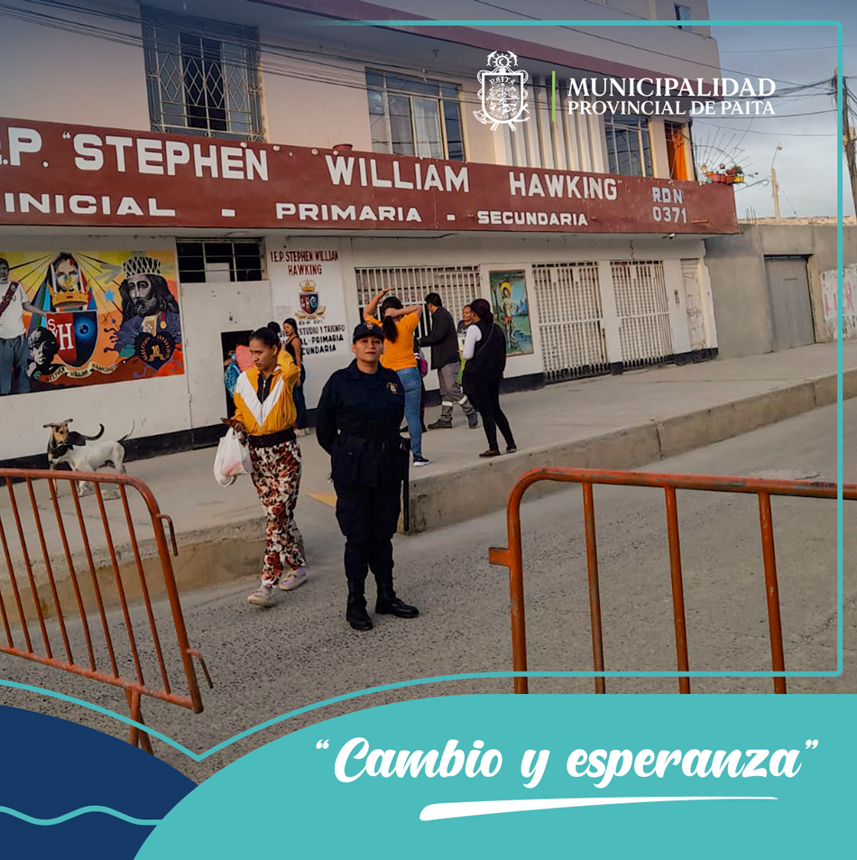 Policía Municipal Brinda Seguridad en el Ingreso y Salida de las Instituciones Educativas 
