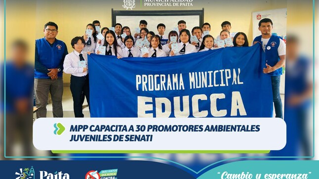 MPP Capacita a 30 promotores ambientales juveniles de Senati