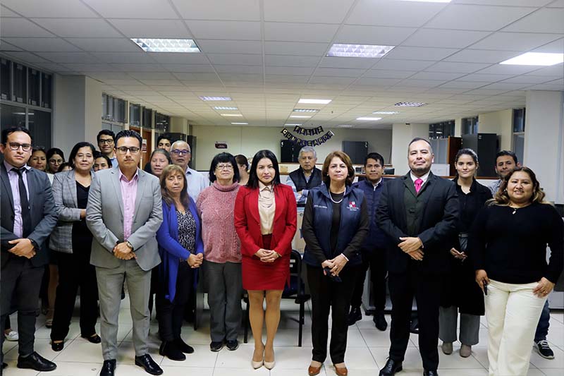 Presidenta de la Corte del Callao, Teresa Soto Gordon, felicitó a jueces y trabajadores del módulo civil que participaron en la Maratón Judicial de Descarga Procesal