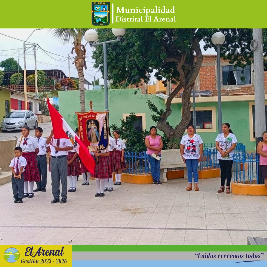 Foto de la ceremonia por el día de la Bandera.