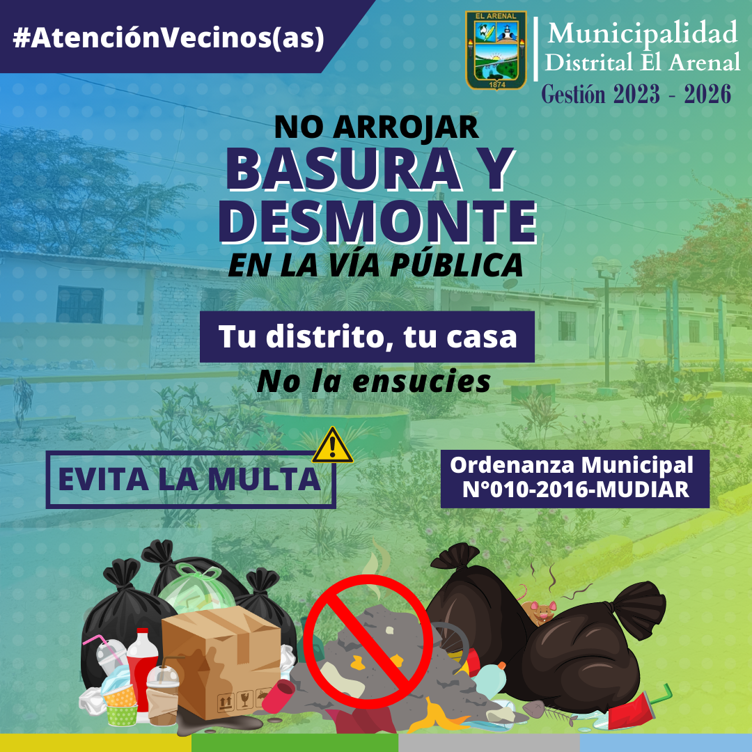 Flyer - No arrojar basura