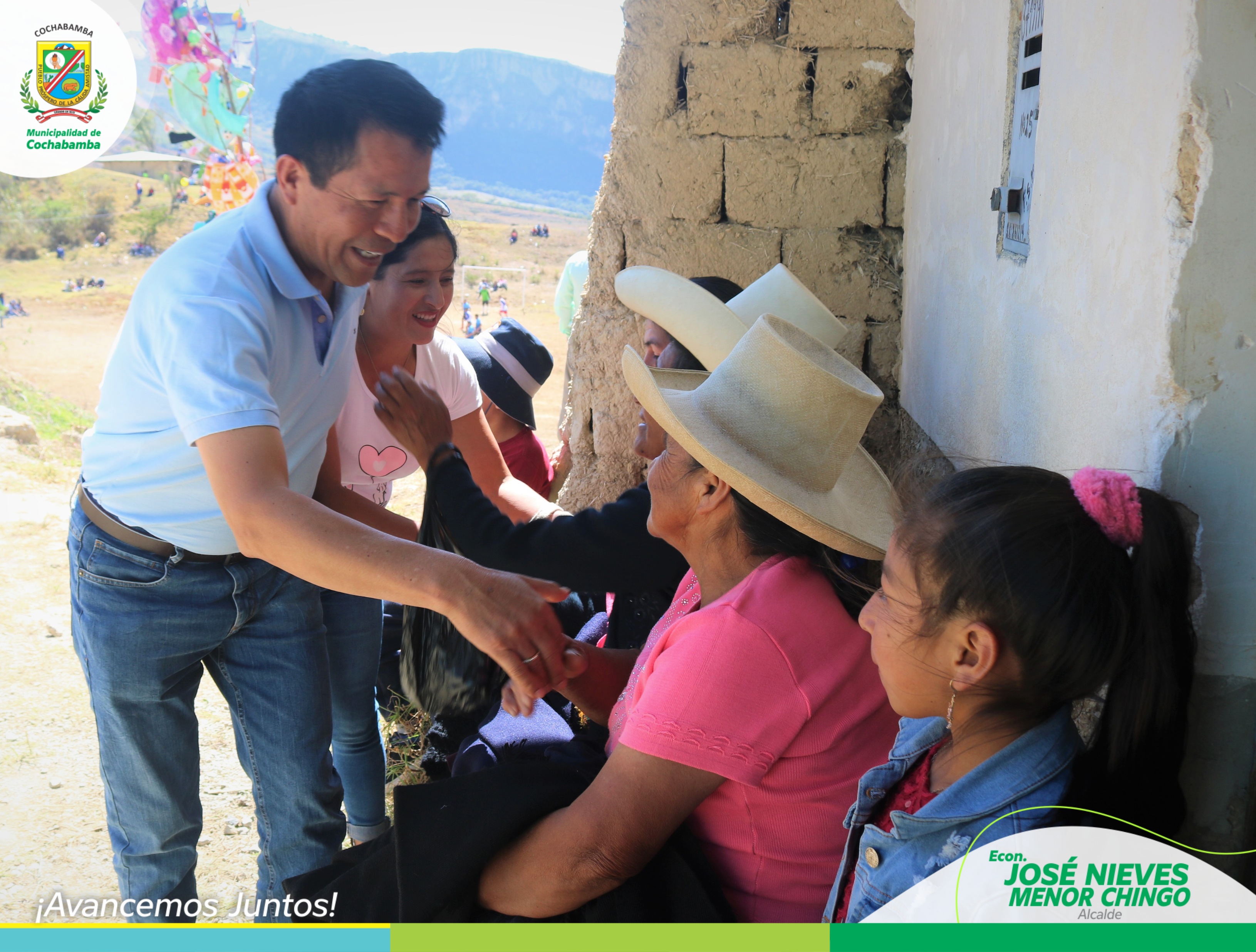 Alcalde visitando a pobladores de la comunidad de Tayal Centro