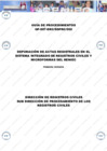 Vista preliminar de documento Guía de Procedimientos GP-007-DRCN/SDPRC/002 “Depuración de Actas Registrales en el Sistema Integrado de Registros Civiles y Microformas del RENIEC”, primera versión