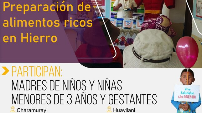 La Municipalidad Distrital de Colquemarca, a través de la Sub Gerencia de Programas Sociales y Poblaciones Vulnerables, invitan a madres de familia de niños y niñas de 6 a 11 meses y gestantes del distrito de Colquemarca, a participar en nuestras sesiones demostrativas de preparación de platos saludables y nutritivos, especialmente diseñados para combatir la anemia y promover una alimentación adecuada para los más pequeños y para las futuras mamás.
La anemia es un problema que afecta a muchas familias en nuestro distrito, pero juntos podemos hacer la diferencia. Queremos brindarles las herramientas necesarias para que puedan preparar comidas deliciosas y llenas de nutrientes, que contribuyan al bienestar y desarrollo de sus hijos e hijas.
En estas sesiones demostrativas, contaremos con la presencia de personal de salud, quienes compartirán valiosos consejos y técnicas para preparar platos balanceados y ricos en hierro, vitaminas y minerales. Aprenderemos recetas sencillas y económicas, utilizando ingredientes locales y de temporada. Las sesiones estarán adaptadas a las necesidades de madres de niños y niñas de 6 a 11 meses, así como de gestantes, quienes requieren una atención especial en su alimentación. 
La Municipalidad Distrital de Colquemarca se preocupa por el bienestar de sus familias y está comprometida en la lucha contra la anemia. Contamos con su participación para construir un futuro saludable y próspero para nuestros niños y niñas.
¡Colquemarca, un nuevo comienzo con oportunidades para todos!
Prof. Santos Oviedo Ataucuri - Alcalde
Gestión 2023 - 2026
