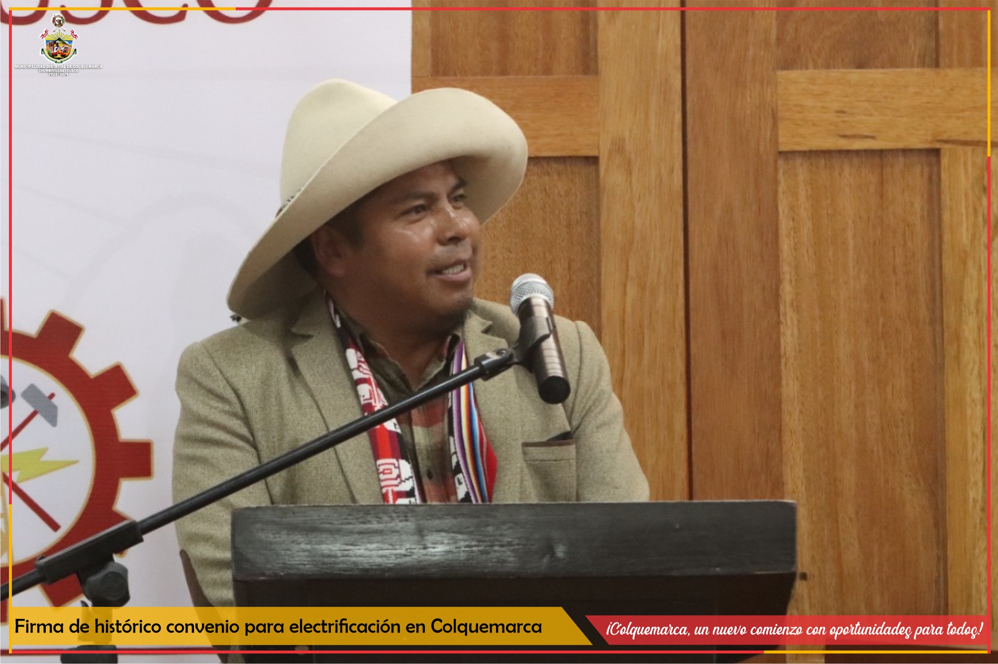 En un esfuerzo por mejorar la calidad de vida de los pobladores y promover el desarrollo sostenible en las zonas rurales del distrito, el Prof. Santos Oviedo Ataucuri, alcalde de la Municipalidad Distrital de Colquemarca, firmó un importante convenio interinstitucional con el Gobierno Regional Cusco. El convenio tiene como objetivo la ejecución del Proyecto de Inversión Pública (P.I.P) titulado "Creación del Sistema Eléctrico con Redes Primarias y Secundarias en los Sectores de Quellomayo, Tiendachayoc II, Doble Cancha II, Infiernillo, Japo Centro, Charamuray, Yanque Alto, Gran Chico, Mujumpata, Lambram, Corirumi, Huisuray II y Huaracco".
Este ambicioso proyecto, identificado con el CUI N° 2507034, tiene como principal objetivo la creación de la infraestructura eléctrica necesaria para elevar la calidad de vida de los pobladores en estas comunidades. El alcance de la obra abarcará la implementación de una Red Primaria, Sub Estación, Red Secundaria, Alumbrado Público y Acometidas Domiciliarias. Estas mejoras contribuirán significativamente al acceso a servicios básicos y al progreso local.
En total, la obra beneficiará a más de 1500 colquemarquinos. El Prof. Santos Oviedo Ataucuri enfatizó que este proyecto refleja el compromiso de la Municipalidad Distrital de Colquemarca con el bienestar de sus habitantes y la promoción de la equidad en todas las áreas del distrito.
El costo total de la inversión para la ejecución de este proyecto asciende a S/. 3,692,159.76. El plazo de ejecución previsto es de 12 meses, durante los cuales se espera un trabajo coordinado y eficiente entre la Municipalidad Distrital de Colquemarca y el Gobierno Regional Cusco, con el objetivo de garantizar la pronta implementación de las mejoras eléctricas necesarias.
El Prof. Santos Oviedo Ataucuri expresó su agradecimiento al Gobierno Regional Cusco por su apoyo y colaboración en este proyecto, destacando la importancia de trabajar en conjunto para lograr un desarrollo integral en las zonas rurales del distrito.
Con este convenio, la Municipalidad Distrital de Colquemarca reafirma su compromiso con el desarrollo sostenible y el mejoramiento de la calidad de vida de sus habitantes, dando pasos firmes hacia un futuro más luminoso y prometedor para todas las comunidades involucradas.
¡Colquemarca, un nuevo comienzo con oportunidades para todos!
Prof. Santos Oviedo Ataucuri - Alcalde
Gestión 2023 - 2026