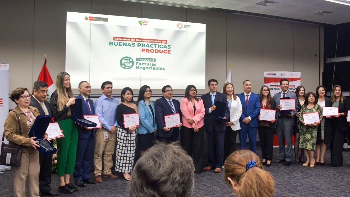 El Indecopi fue reconocido en el Concurso Buenas Prácticas del Ministerio de la Producción en la categoría facturas negociables