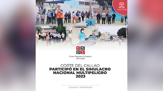 Corte Superior de Justicia del Callao participó en el simulacro nacional multipeligro 2023
