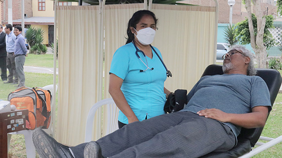 Se habilitaron carpas para atención a heridos