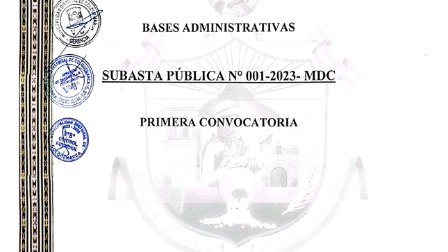 Subasta Publica N°0012023-Mdc