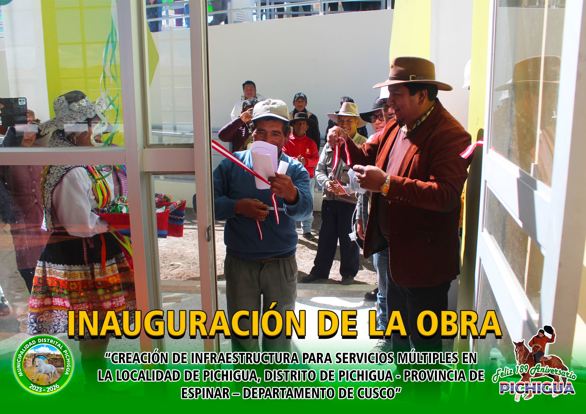 Inauguraciรณn del Proyecto de โCreaciรณn de Infraestructura para los Servicios Mรบltiples en la Localidad de Pichigua, Distrito de Pichigua- Provincia de Espinar โ Departamento de Cuscoโ
