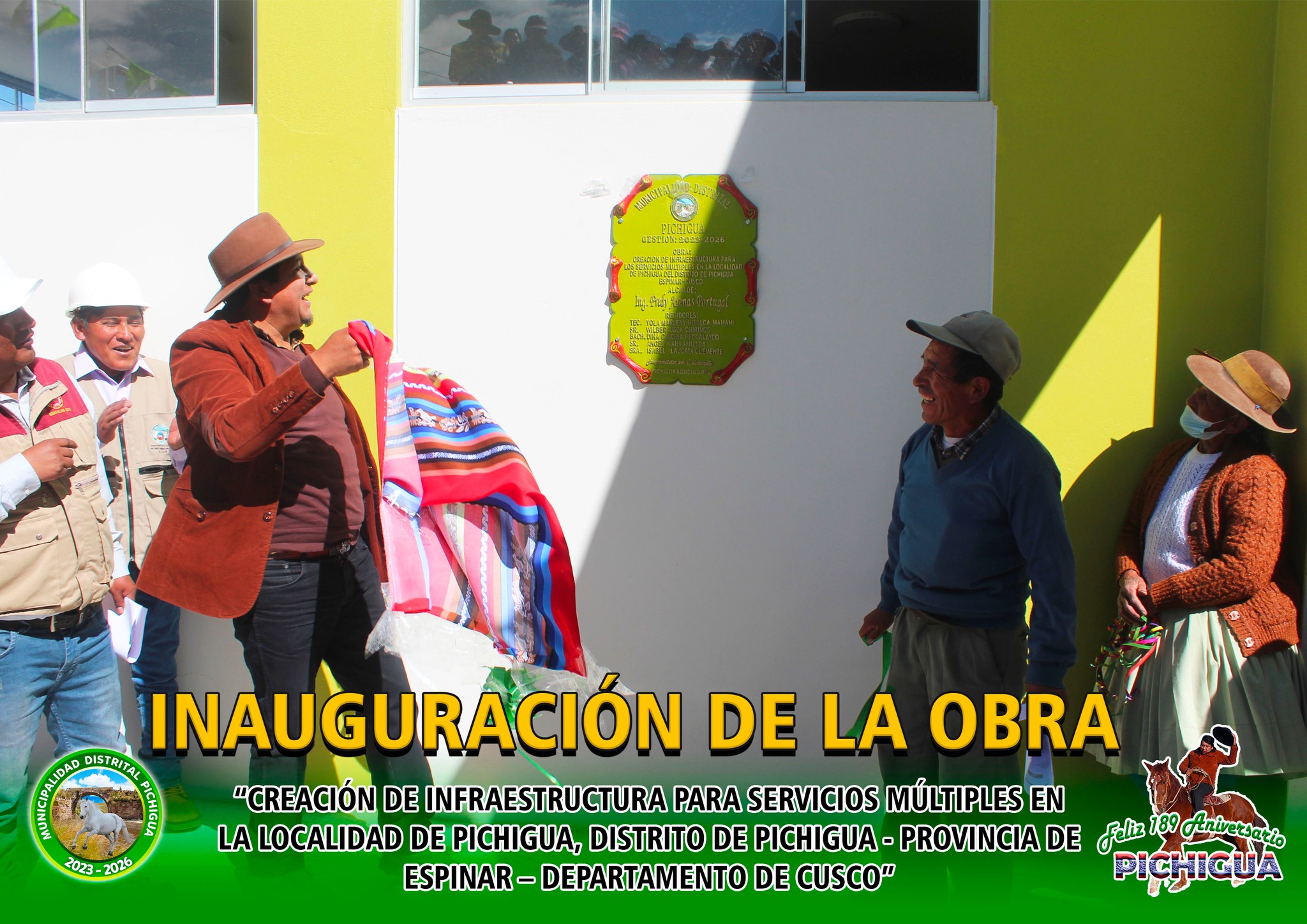 Inauguraciรณn del Proyecto de โCreaciรณn de Infraestructura para los Servicios Mรบltiples en la Localidad de Pichigua, Distrito de Pichigua- Provincia de Espinar โ Departamento de Cuscoโ