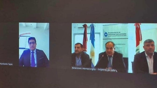 Alcalde provincial de Ilo Abg. Humberto Tapia Garay alista firma de convenio para fortalecer lazos de cooperación con el representante de Relaciones Internacionales del Gobierno de Salta - Argentina.