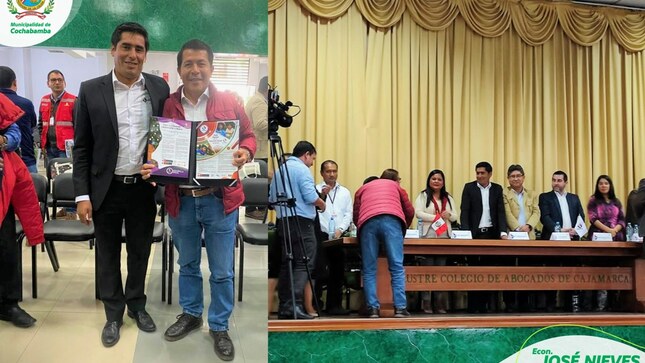 Alcalde de Cochabamba firmando los pactos regionales.