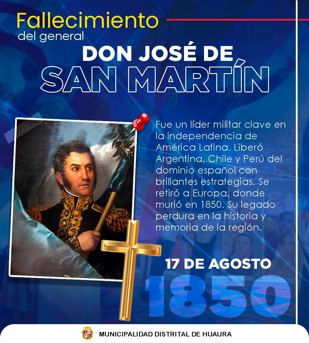173° ANIVERSARIO DEL FALLECIMIENTO DEL LIBERTADOR GENERAL JOSÉ DE SAN MARTÍN
#17deAgosto.