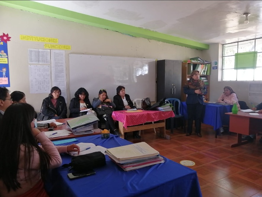 Para evaluar, avances y problemática monitorean con sentido crítico y reflexivo a cebes de la de Junín