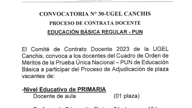 Contrata Docente