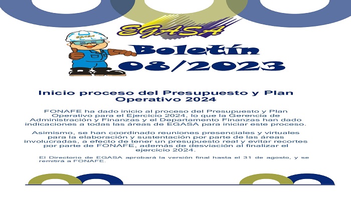 Inicio proceso del Presupuesto y Plan Operativo 2024