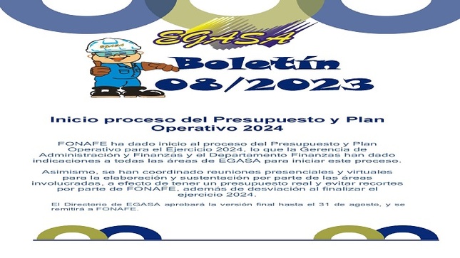 Inicio proceso del Presupuesto y Plan Operativo 2024