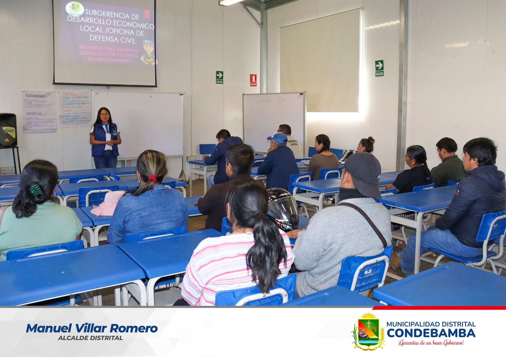 La Municipalidad Distrital de Condebamba, a través de Subgerencia de Desarrollo Económico Local, realizó charla informativa a los propietarios de los diferentes negocios dentro del distrito, con la finalidad de formalizar las actividades comerciales.
🔴El gobierno municipal, busca mejorar la atención al publico consumidor, puesto que los negocios que se formalicen contarán con capacitaciones permanentes e incremento de ventas debido a la buena atención.