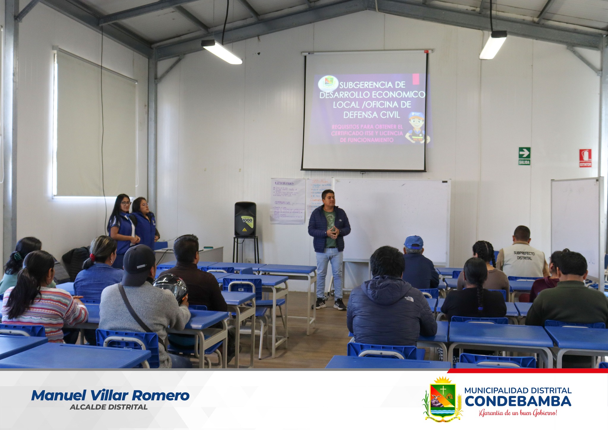 La Municipalidad Distrital de Condebamba, a través de Subgerencia de Desarrollo Económico Local, realizó charla informativa a los propietarios de los diferentes negocios dentro del distrito, con la finalidad de formalizar las actividades comerciales.
🔴El gobierno municipal, busca mejorar la atención al publico consumidor, puesto que los negocios que se formalicen contarán con capacitaciones permanentes e incremento de ventas debido a la buena atención.