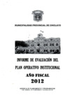Vista preliminar de documento Informe de Evaluación del Plan Operativo Institucional Año Fiscal 2012