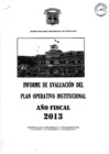 Vista preliminar de documento Informe de Evaluación de Plan Operativo Institucional Año Fiscal 2013
